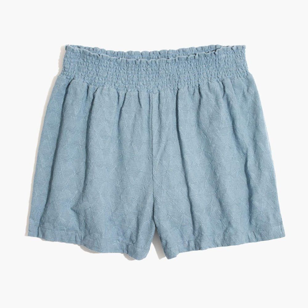 Madewell Blue Embroidered Cover Up Shorts